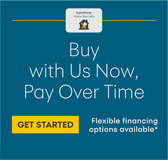 Flexible financing available through Synchrony