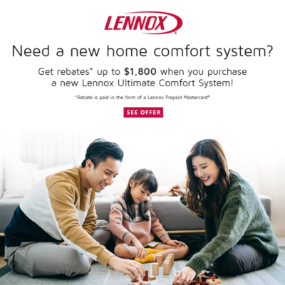 Lennox Spring 2026 rebate up to $1800 Ultimate Comfort System promotion
